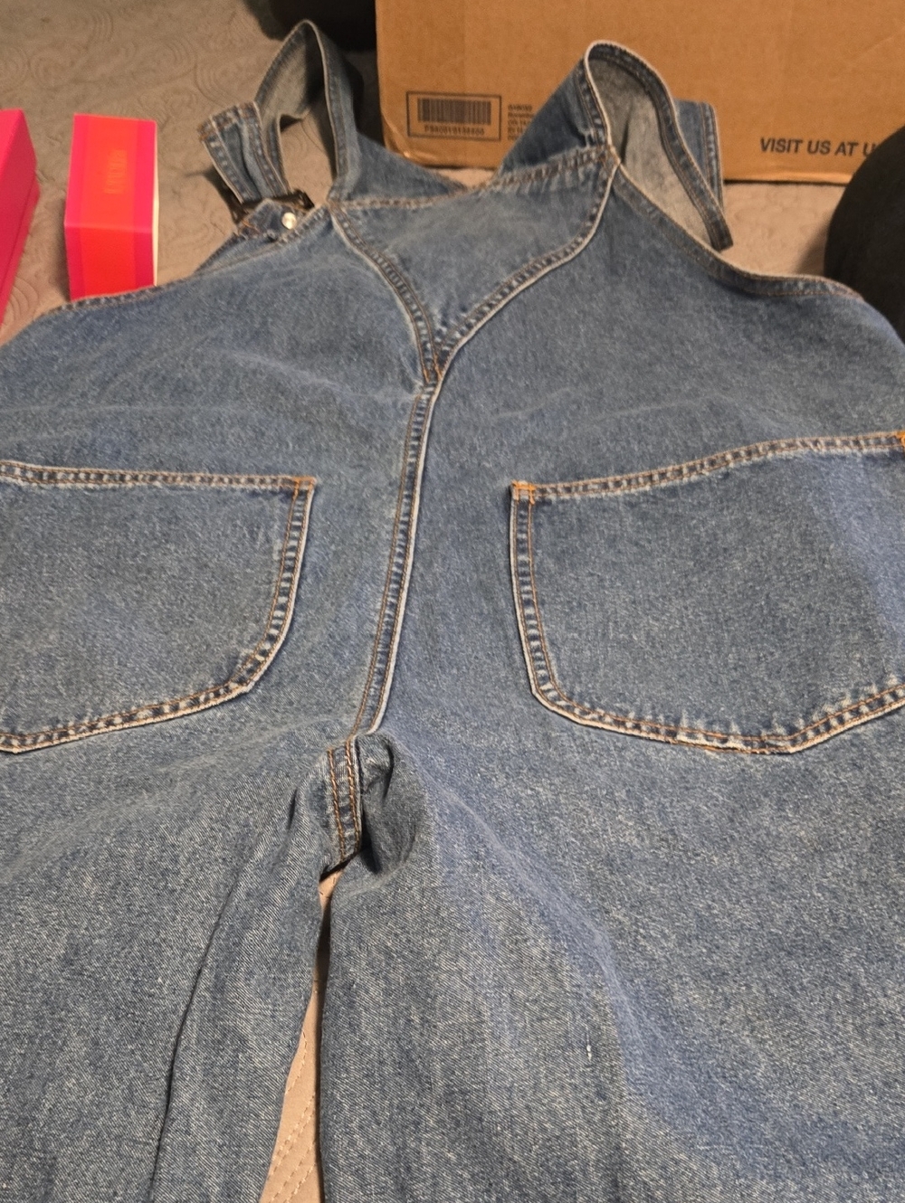 Vintage Womens RIO bibbed Overals Wide Leg Size Medium EUC (#94) - Picture 6 of 7